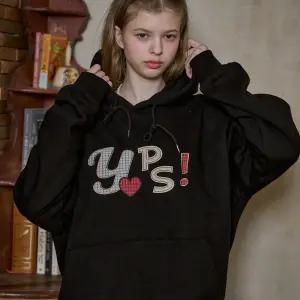 와이피에스 패치 후드티 블랙