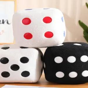 대형 주사위 쿠션 12cm 블랙 매칭 소품 시뮬레이션 놀이 게임 소파