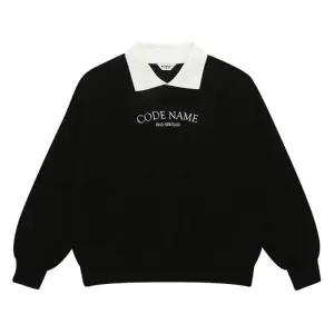 에꼴리에 HC33 심플 레터링 요꼬 카라티 여아,티셔츠,카라티,기모티,따뜻한,깔끔한,블