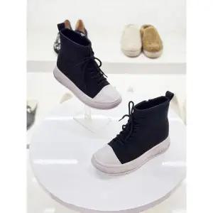 [쎄레스]세레스 세이브존03 여성 투톤 소프트 쿠셔닝 기모 방한 통굽 앵클 부츠(4cm) AGN (S43190901)