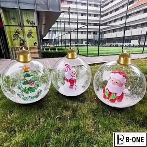 1개의 대형 크리스마스 볼 만화 캐릭터(눈사람/산타클로스/크리스마스 트리) 야외용 PVC 장식용 공 풍선