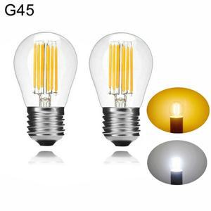 밝은 LED 촛불 전구 G45 빈티지 램프 E14 E27 AC220V 240V 글로브, 2W 4W 8W 필라멘트 에디슨