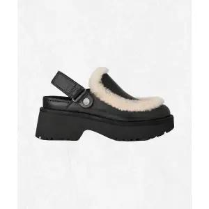 [UGG]어그 UGG [WOMEN] 스웨이드 양모 트리밍 레더 클로그 (에스미 클로그) - 블랙 1171507-BLK 25207