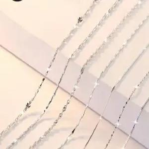 목걸이 PT950 플래티넘 18K 백금 여성 쇄골 펜던트 체인 데일리 심플 빛나는 생일 여자친구 특별한 선물