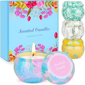 여성용 향초 대량 선물, 가정용 아로마테라피 캔들, 천연 콩 180시간 연소 시간을 위한 작은 , 여성, 친구 및 동료를 캔들 세트