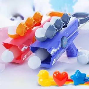 눈뭉치 제조기 눈싸움총 세트 스노우볼 눈덩이 발사기 눈총 눈집게