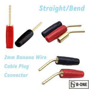 2mm 직각 바나나 플러그 90도 굽힘 핀 나사형 커넥터 스피커 와이어 오디오용