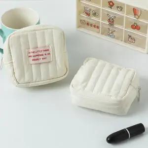 끌림데이 다용도 무지 면사각파우치 메이크업 포켓파우치