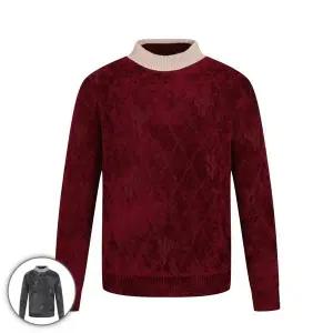 [핑]남성 아가일 선인장 패턴 자카드 긴팔 니트 111E4SR311_s