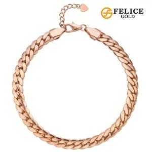 [펠리체골드] 14K 모던 커브 팔찌 5mm