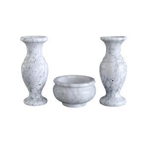 납골당 꽃항아리 돌화병 묘지 소품 묘지화병 38cm세트1 2개 스톤 향로 17 5cm
