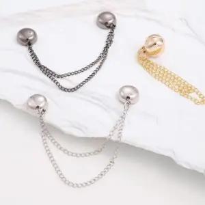 악세사리 자석단추 소매접기 옷여밈 브로치 4P