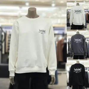 [JEEP] 지프 기모 아웃도어 곰 맨투맨 티셔츠 (JQ0TSU883) 남 여 공용 오버핏 로고 긴팔티 겨울