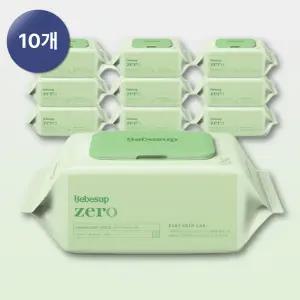 베베숲 아기물티슈 제로 플레인 캡형 80매, 10개