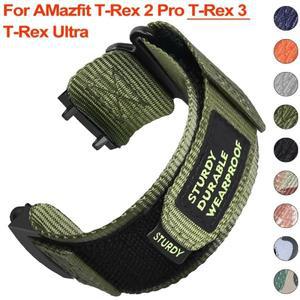 Huami Amazfit T-rex 2 3 용 나일론 루프 스트랩 Pro T Rex Tyrannosaurus Smartwatch 스포츠 팔찌 울트라