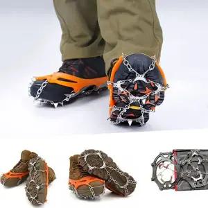 체인 아이젠 스테인리스 휴대용 스파이크 등산 아이젠 논슬립 눈길 안전 겨울 장비