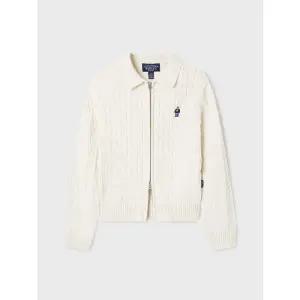 [후아유](김해점)Steve Crop Cable Zip-up Cardigan (WHCKF3821F)