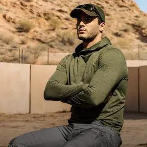 [CQR][한정특가] CQR 자외선차단 쿨링 경량 퀵드라이 긴팔 풀커버 후드티셔츠