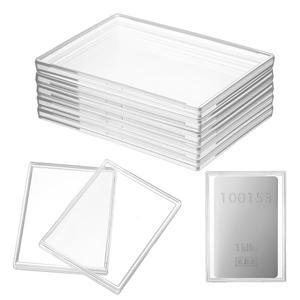 10온스 실버 바 홀더, 5개 보관 케이스 투명 아크릴 용기 캡슐 상자
