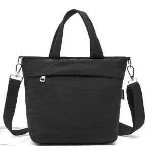 블랙 생활방수 데일리 토트백 탈부착스트랩 크로스백 xQC4+7ojT