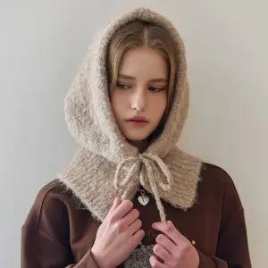 [마쟈]부클 텍스처 소프트 니트 바라클라바