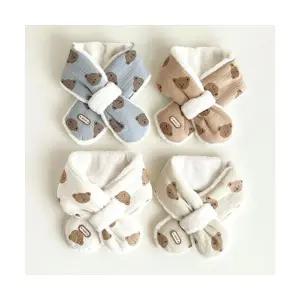 키즈 아동 유아 아기 곰돌이 목도리 머플러 학원 어린이집 유치원 교회 조카 크리스마스 선물