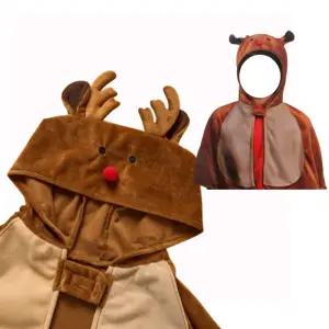 NEW크리스마스 후드형망토 루돌프패러티 산타 눈사람모자