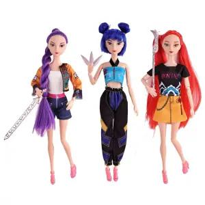 케이팝 데몬헌터스 인형 바비 루미 캐릭터 공주 미라 조이 피규어 관절 세트