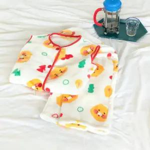 끌림데이 부드러운 극세사 수면조끼 수면바지 겨울잠옷 실내복