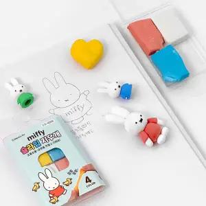 끌림데이 말랑한 캐릭터 클레이 슬라임지우개 4색세트