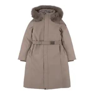 여성용 라헨느 윈드스타퍼 롱 구스 다운 자켓 DWW25526JS 그레이시베이지