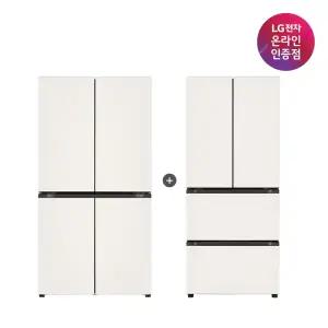 LG 디오스 오브제컬렉션 매직스페이스 냉장고 + LG 디오스 김치톡톡 (T875MEE111 + Z408MEEF23)