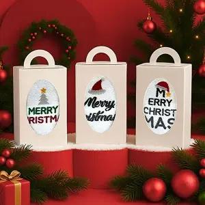 [송월]송월 메리크리스마스 타올 셀프포장 10매 선물세트(화이트손잡이박스 동봉)