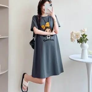 여성 노랑리본 캐주얼 반팔 원피스 1P 여름 데일리룩 rvE9+7ijJ