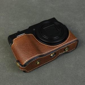 삼각대 가방조절 가능한 어깨끈이 있는 파나소닉 루믹스 TZ99 카메라 휴대용 가방용 가죽 케이스