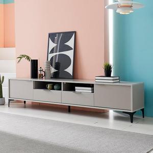 피지엠 SD401 연그레이 2100 거실장 2단 수납장 TV 티비 다이 장식장 콘솔 서랍장