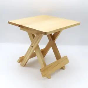 (힘찬)영수 접이식테이블:사각티 사이드 보조 캠핑 간이 식탁 미니 폴딩우드 탁자 1인 침대 테이블