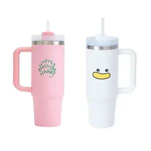 끌림데이 887ml대용량 보온보냉 손잡이 스텐텀블러 물병