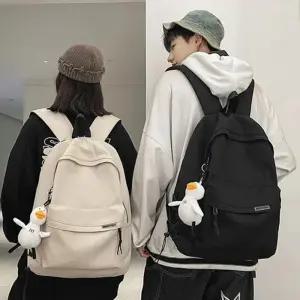 [피커]캐주얼 캔버스 앞포켓 지퍼 공용백팩 백팩 책가방