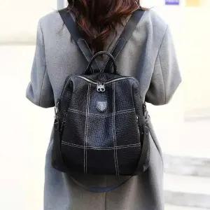 [피커]백팩 가죽백팩 인조가죽 스티치 여자가방