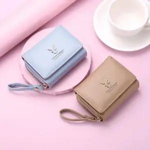 예쁜 반지갑 여학생지갑 지갑선물 사슴장식 여성지갑