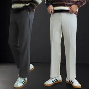 세미와이드 빅사이즈 남자기모슬랙스 10부 히터스 기모 슬랙스 9부 겨울슬랙스 피치 2타입 S-5XL 4color