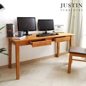 [저스틴퍼니처]다프네 수납형 러버우드 원목 책상(1500)