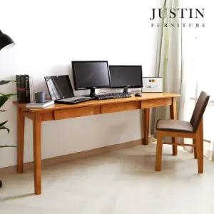 [저스틴퍼니처]다프네 수납형 러버우드 원목 책상(1800)