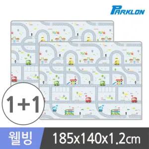 1+1 타요 도로놀이 웰빙 놀이방매트 185x140x1.2cm