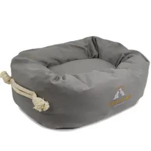 트윙클 코지 캔버스 베드 그레이 M 애견 양면방석