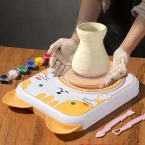 도자기 만들기 셀프 점토 키트 diy 기계 어린이 도예 페달 집에서