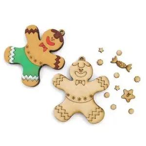 ( )키링 크리스마스 쿠키맨 MDF 우드공예 열개 DIY 마라카스 쉐이커