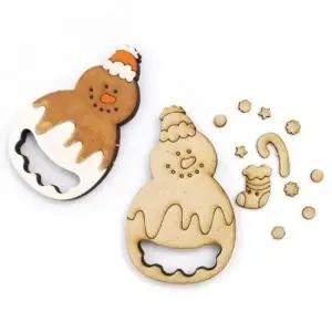 ( )눈사람 DIY 열개 크리스마스 마라카스 우드공예 MDF 흔들이 쉐이커