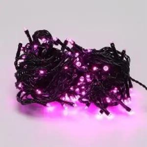 ( )LED 크리스마스 트리 전구 조명 96구 연결형 흑색선 핑크색 DC24V 줄조명 트리구 장식